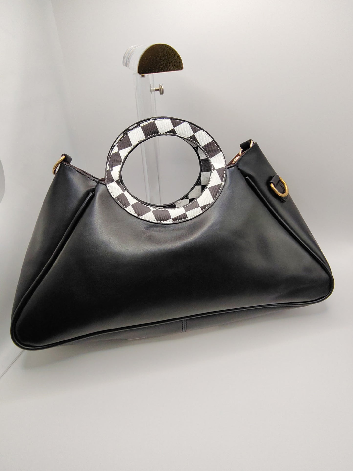 Black Check Purse