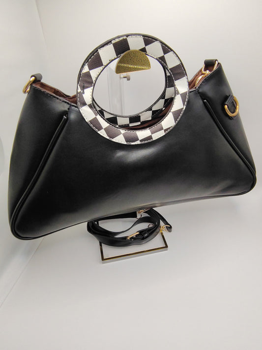 Black Check Purse